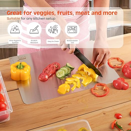 Premium Stainless Steel Kitchen Chopping Board