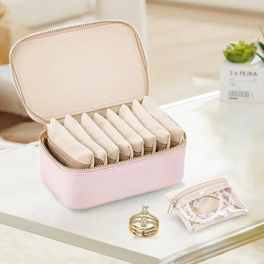 Portable Jewellery Organizer Bag with Zipper Bags