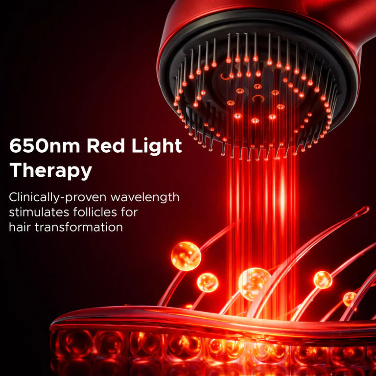 Worthy 3-1 Red Light Therapy Scalp Massager |Hair Growth Brush | Upgraded